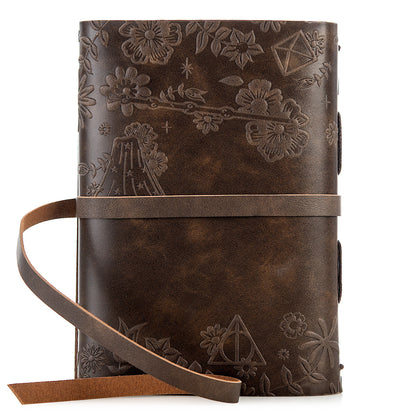 Harry Potter Deathly Hallows Leather Wrap Journal & Potions Labels Tote Bag Bundle