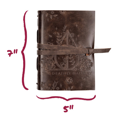 Harry Potter Deathly Hallows Leather Wrap Journal & Potions Labels Tote Bag Bundle