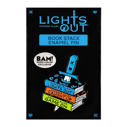 Into Darkness Series: Book Stack Enamel Pin