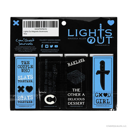 Lights Out Reading & Journaling Bundle (Journal, Annotation Book Flags & Magnetic Bookmarks)