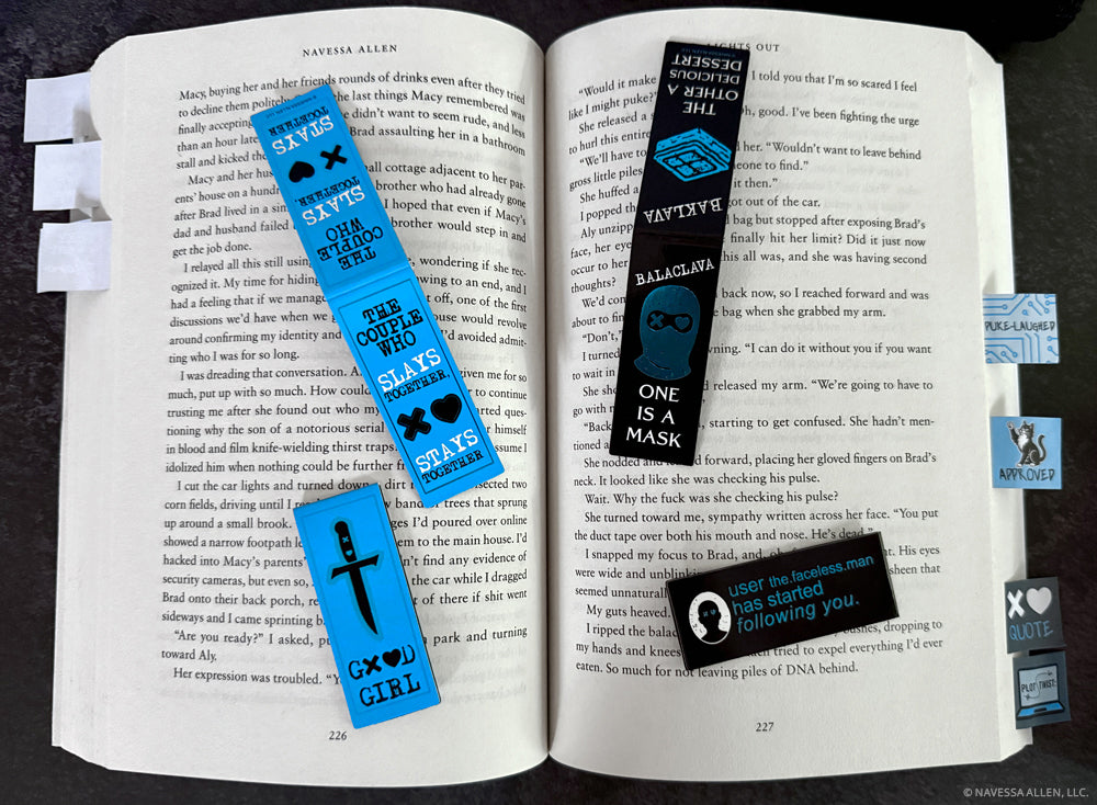 Lights Out Reading & Journaling Bundle (Journal, Annotation Book Flags & Magnetic Bookmarks)