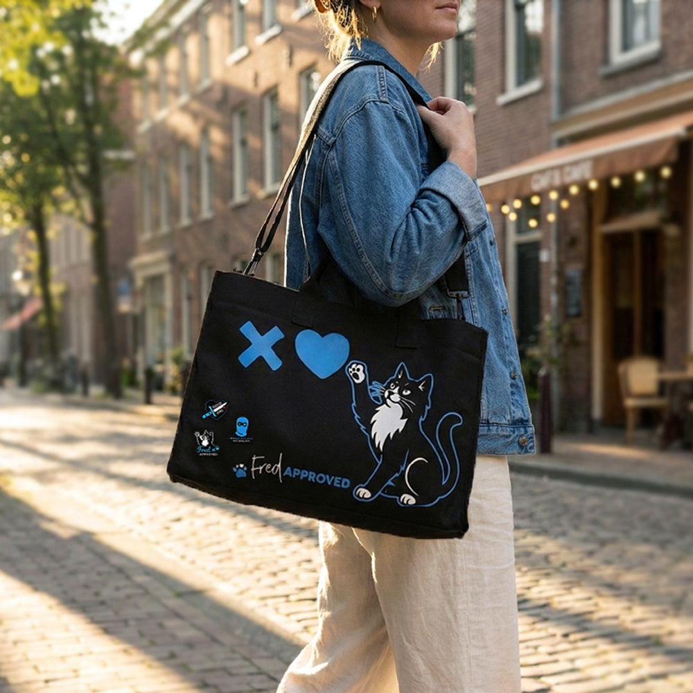 Navessa Allen Lights Out Fred Approved Tote Bag with Crossbody Navessa Allen Lights Out Fred Approved Tote Bag with Crossbody