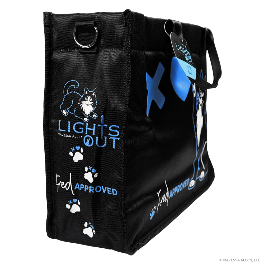 Lights Out Tote Bag, Enamel Pins & Pencil Pouch Bundle