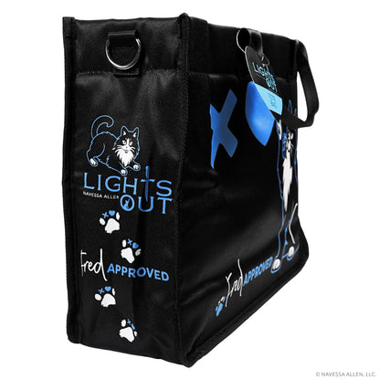 Lights Out Tote Bag, Enamel Pins & Pencil Pouch Bundle