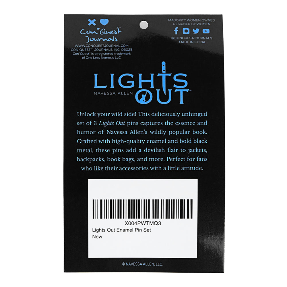 Lights Out Enamel Pins (3-Pack)
