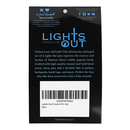Lights Out Enamel Pins (3-Pack)