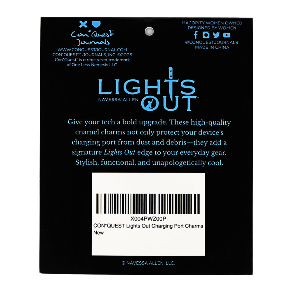 Lights Out Dust Plug Charms (3-Pack)