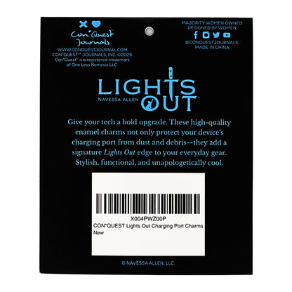 Lights Out Dust Plug Charms (3-Pack)