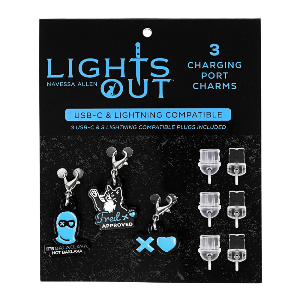 Lights Out Dust Plug Charms (3-Pack)