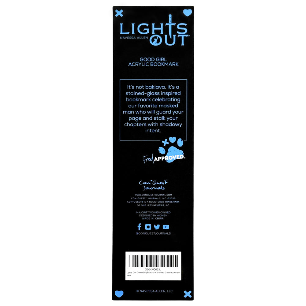Lights Out: Good Girl Transparent Acrylic Bookmark