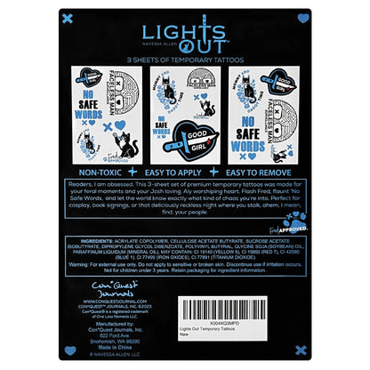 Lights Out Temporary Tattoos (15-Pack)