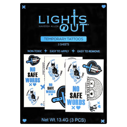 Lights Out Temporary Tattoos (15-Pack)