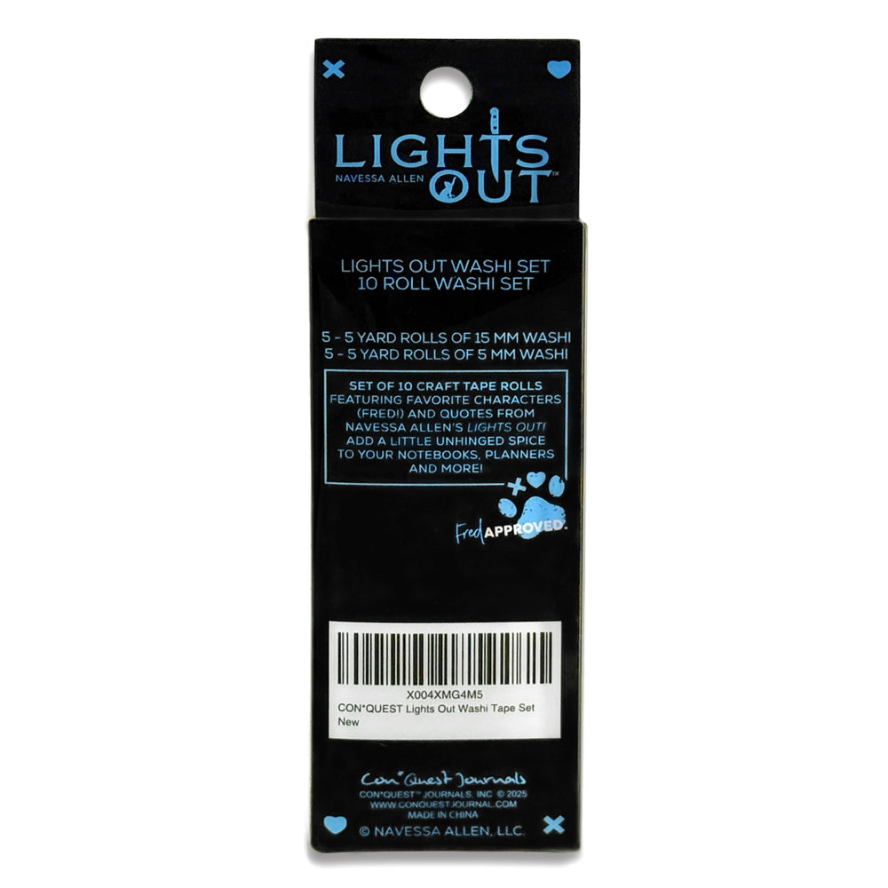Lights Out Washi Tape (10-Pack)