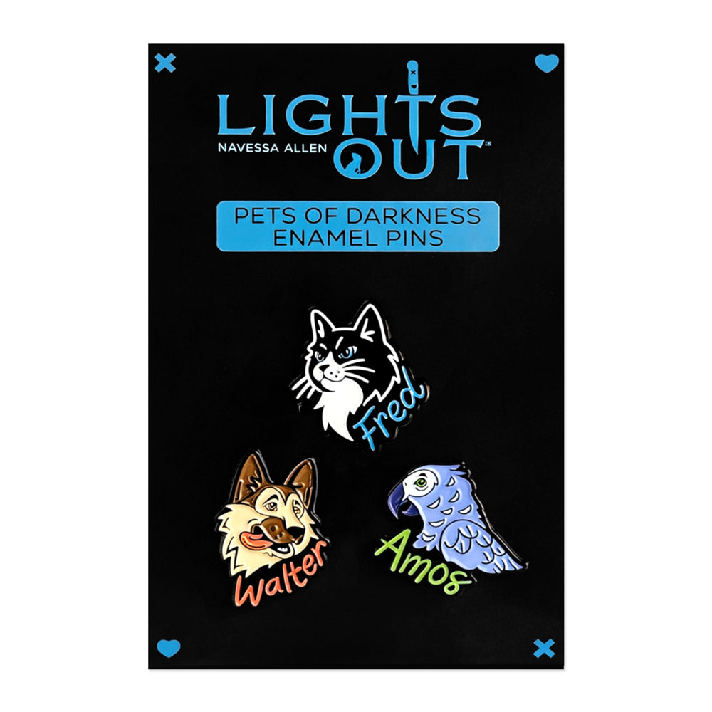 Into Darkness Series: Pets of Darkness Enamel Pins (3-Pack)
