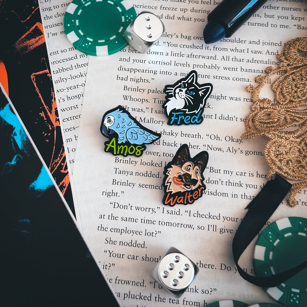 Into Darkness Series: Pets of Darkness Enamel Pins (3-Pack)