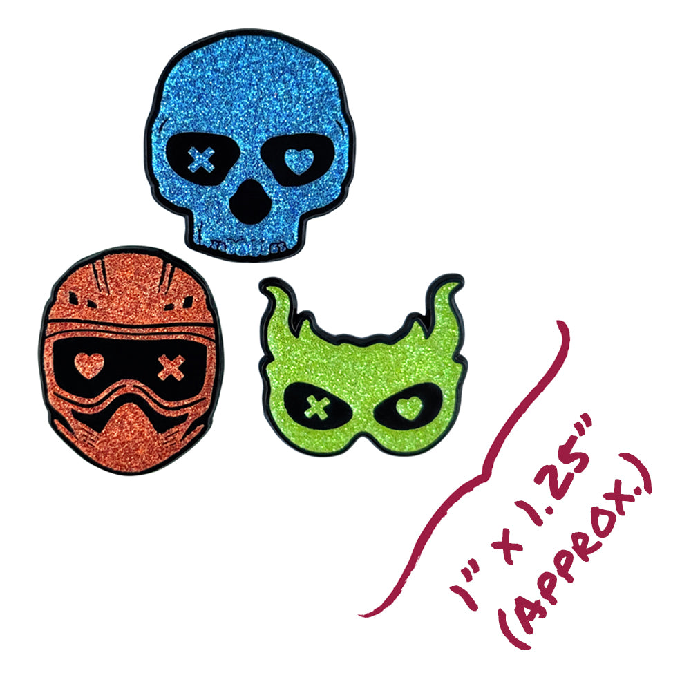 Into Darkness Series: Masked Men of Darkness Enamel Pins (3-Pack)