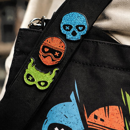 Into Darkness Series: Masked Men of Darkness Enamel Pins (3-Pack)