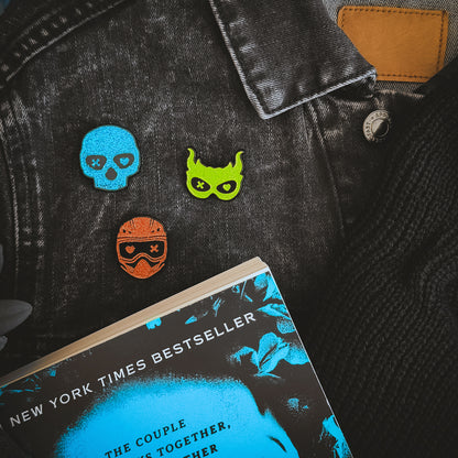 Into Darkness Series: Masked Men of Darkness Enamel Pins (3-Pack)