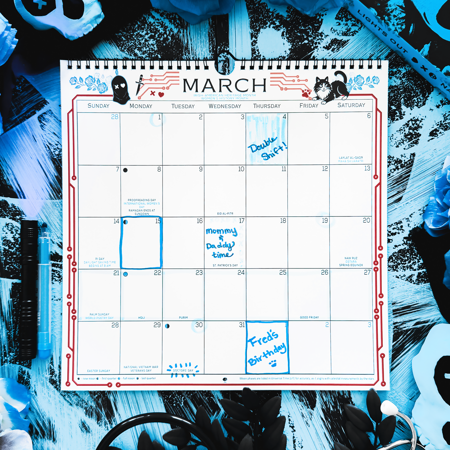 [COMING SOON] Lights Out 2027 Spiral Wall Calendar
