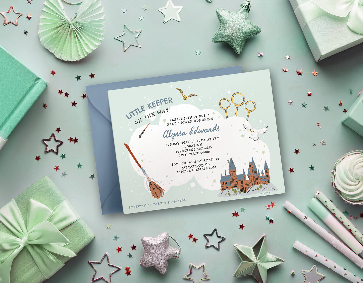 Harry Potter Little Keeper Personalized Baby Shower Invitations