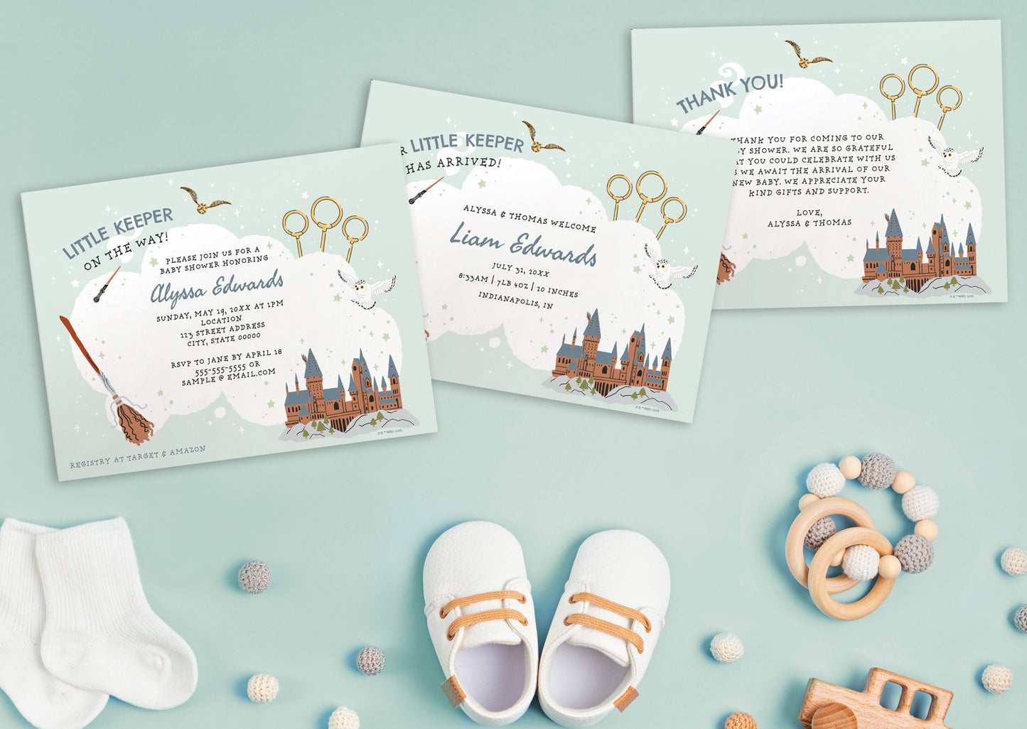 Harry Potter Little Keeper Personalized Baby Shower Invitations