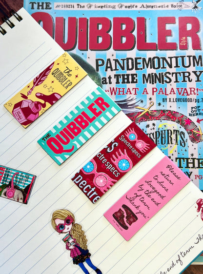 Harry Potter The Quibbler Magnetic Bookmarks (4-Pack)