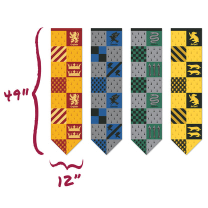 Harry Potter Hogwarts House Quidditch Large Banner Flag Set (12'' x 49'')