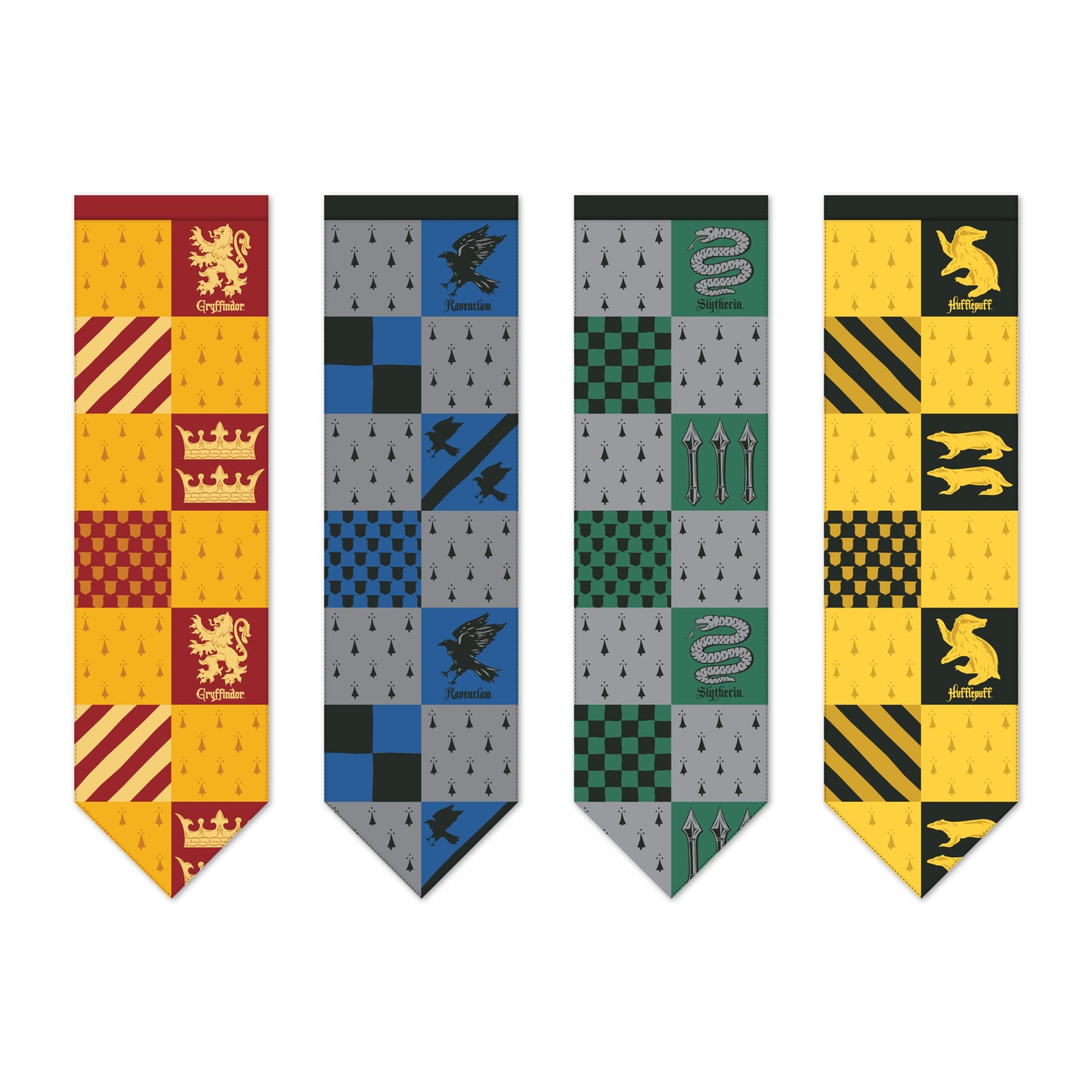 Harry Potter Hogwarts House Quidditch Banner Flag Set (8'' x 29'')