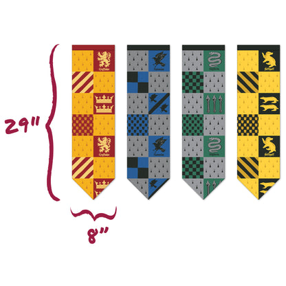 Harry Potter Hogwarts House Quidditch Banner Flag Set (8'' x 29'')