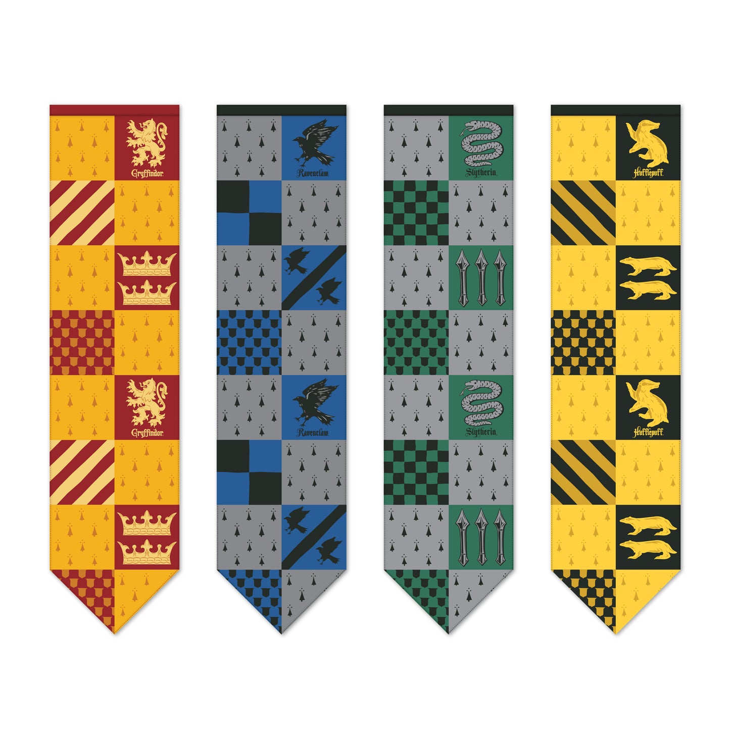 Harry Potter Hogwarts House Quidditch Large Banner Flag Set (12'' x 49'')