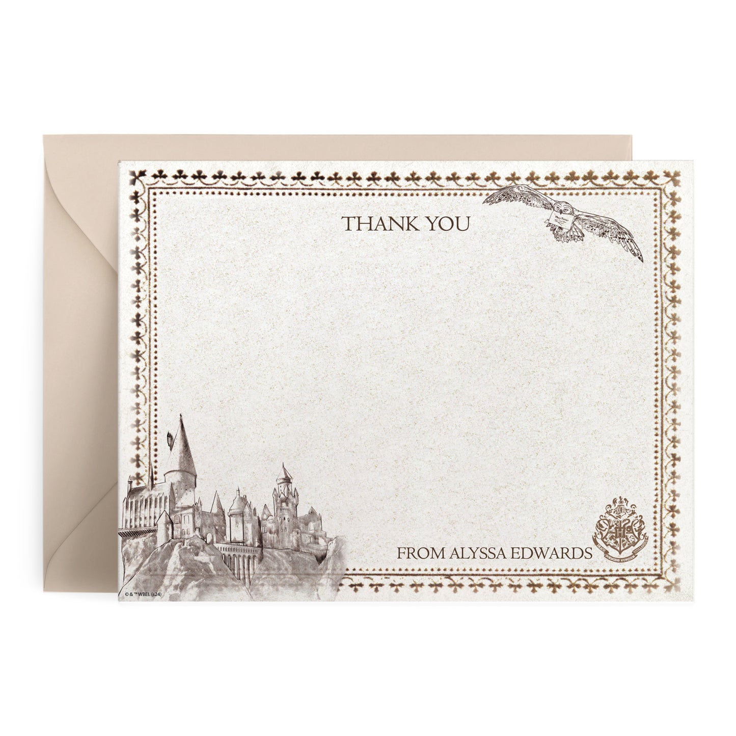 Harry Potter Hogwarts Ticket Personalized Thank You Cards