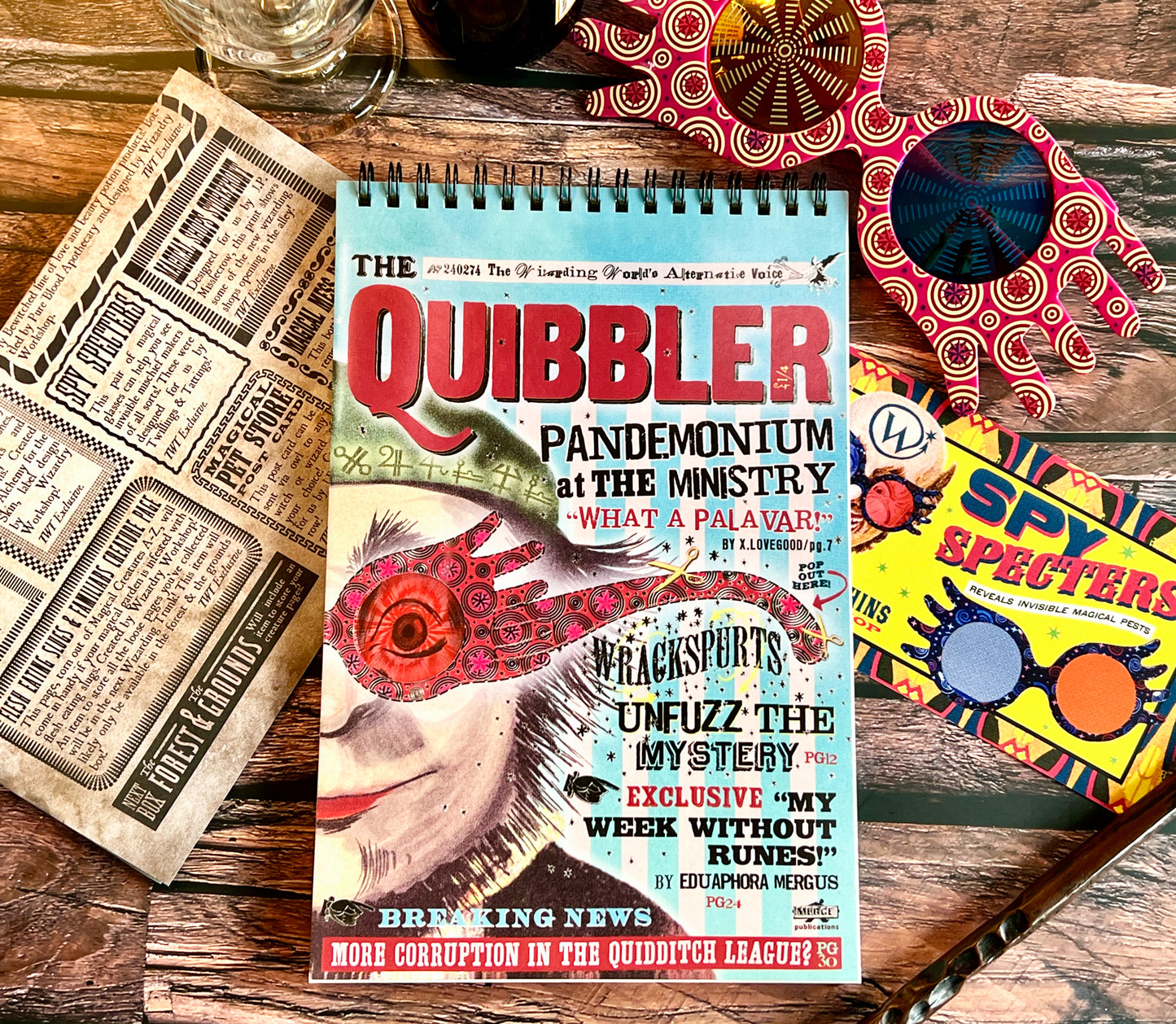 Harry Potter The Quibbler Top-Spiral Steno Notepad (6'' x 9'')