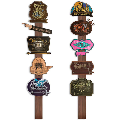 Harry Potter Party Decor & Photo Prop Bundle (Have You Seen This Wizard? Photo Prop, Location Directional Signs & Large Quidditch Banner Flag Set)