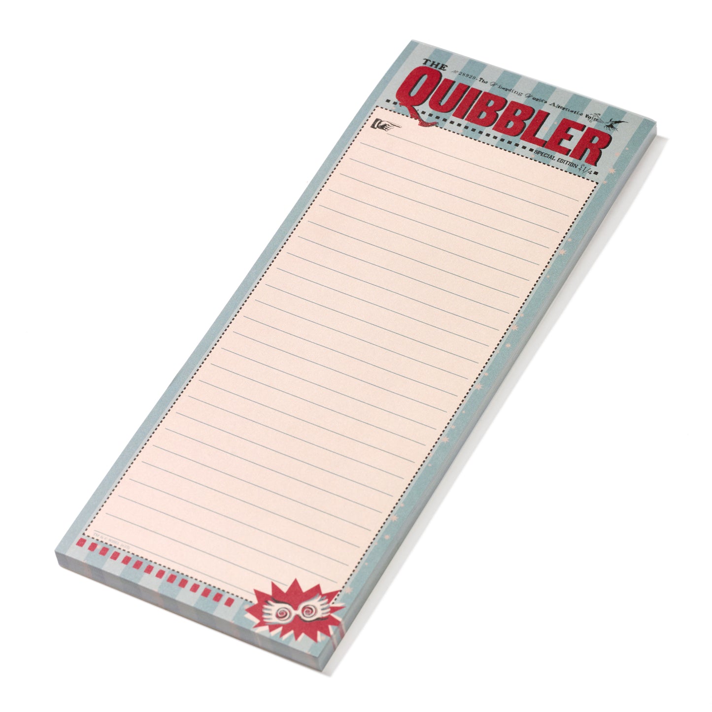 Harry Potter The Quibbler List Notepad (3.5'' x 9'')