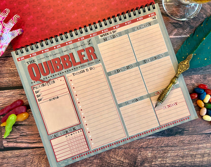 Harry Potter The Quibbler Top-Spiral Undated Weekly Planning Notepad (8'' x 10'')