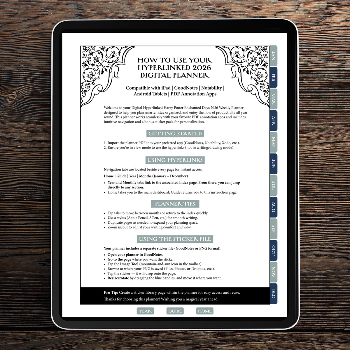Harry Potter Enchanted Days 2026 Weekly Planner [DIGITAL VERSION]