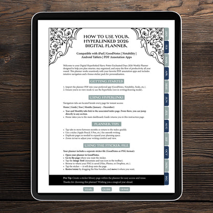 Harry Potter Enchanted Days 2026 Weekly Planner [DIGITAL VERSION]