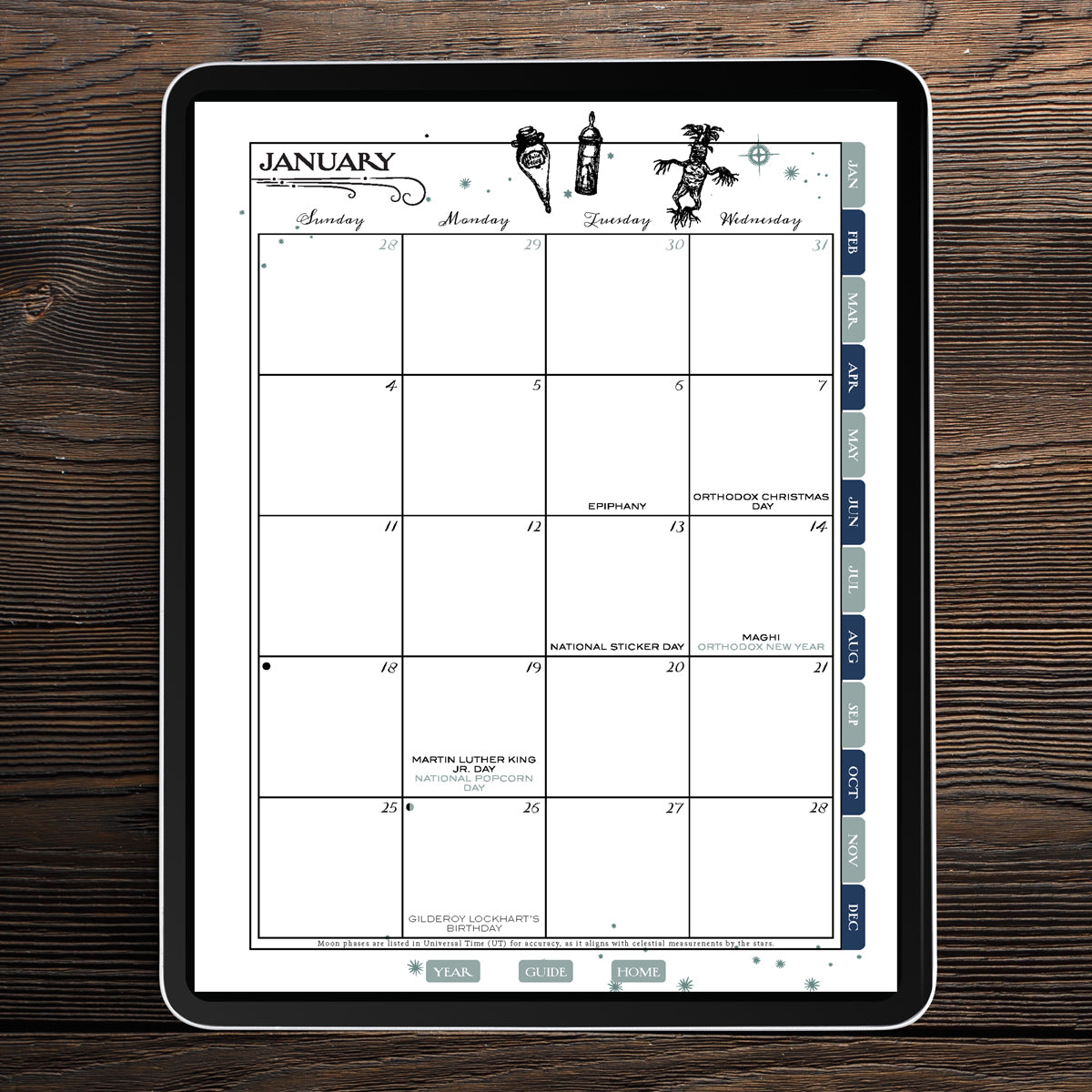 Harry Potter Enchanted Days 2026 Weekly Planner [DIGITAL VERSION]
