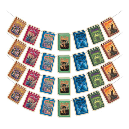 Harry Potter Literary Art Hanging Cardstock Banners (28-Pieces, 4 Strings of 7 Cards)
