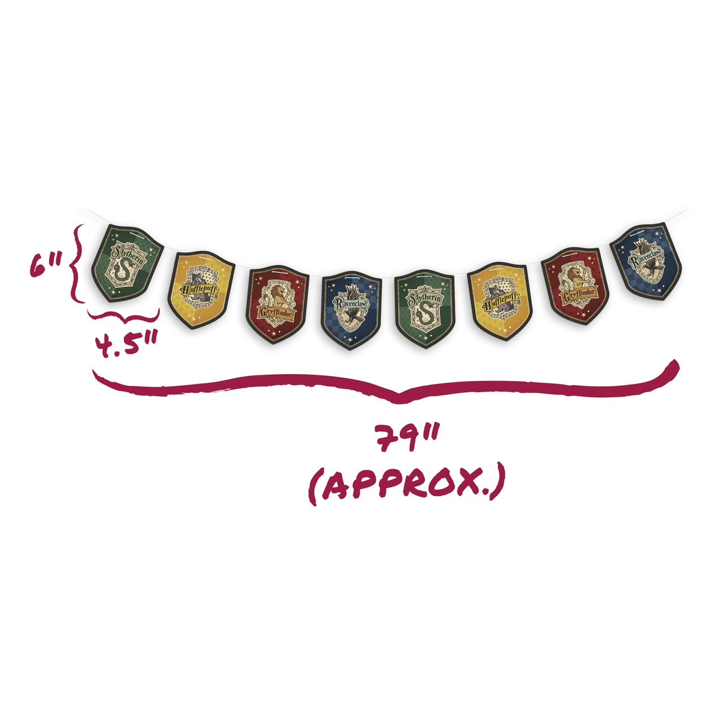 Harry Potter Ultimate Hanging Decor Bundle (Hogwarts Acceptance Letters, House Pride Crests & Literary Art Banner Sets)
