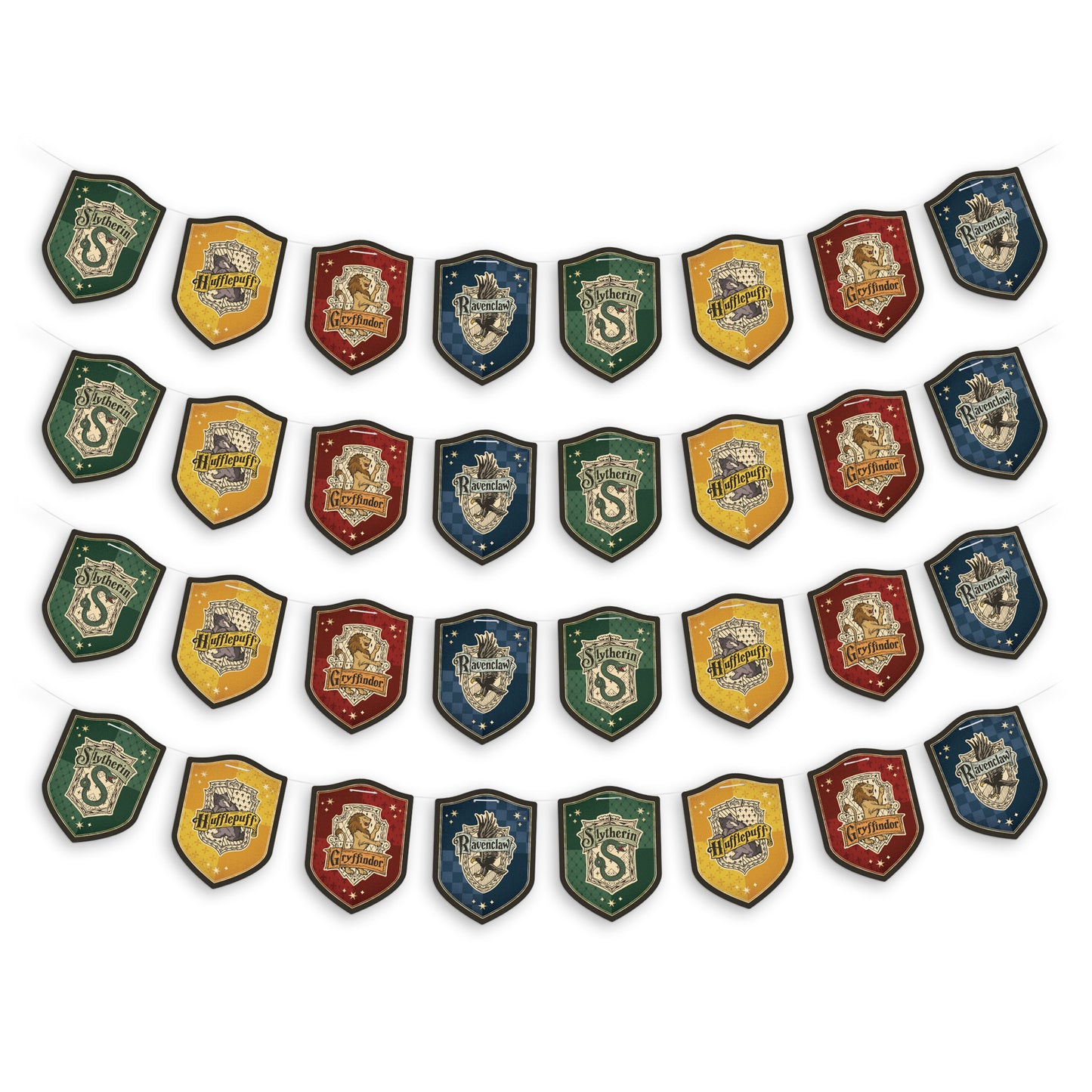 Harry Potter Ultimate Hanging Decor Bundle (Hogwarts Acceptance Letters, House Pride Crests & Literary Art Banner Sets)