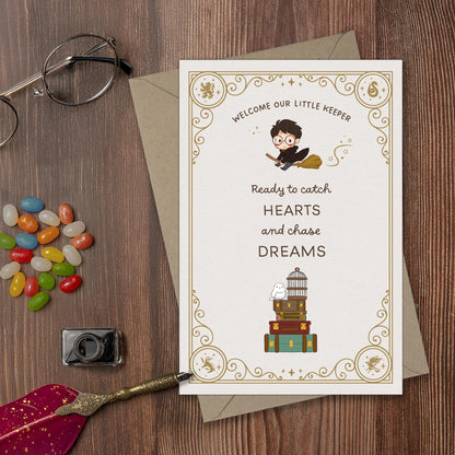 Harry Potter Little Keeper Fill-in-the-Blank Baby Birth Announcement & Envelope Box Set (20-Pack)