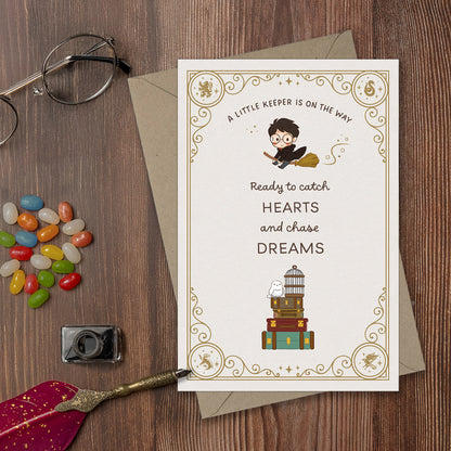 Harry Potter Little Keeper Fill-in-the-Blank Baby Shower Invitation & Envelope Box Set (20-Pack)