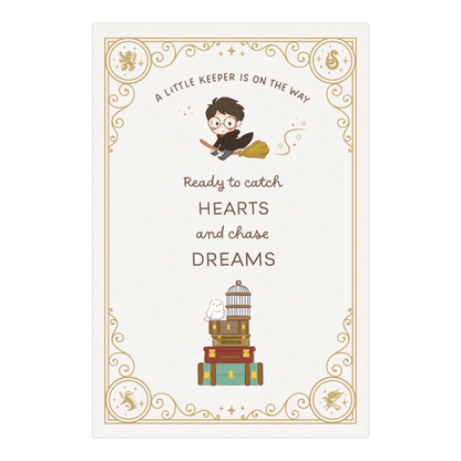 Harry Potter Little Keeper Fill-in-the-Blank Baby Shower Invitation & Envelope Box Set (20-Pack)