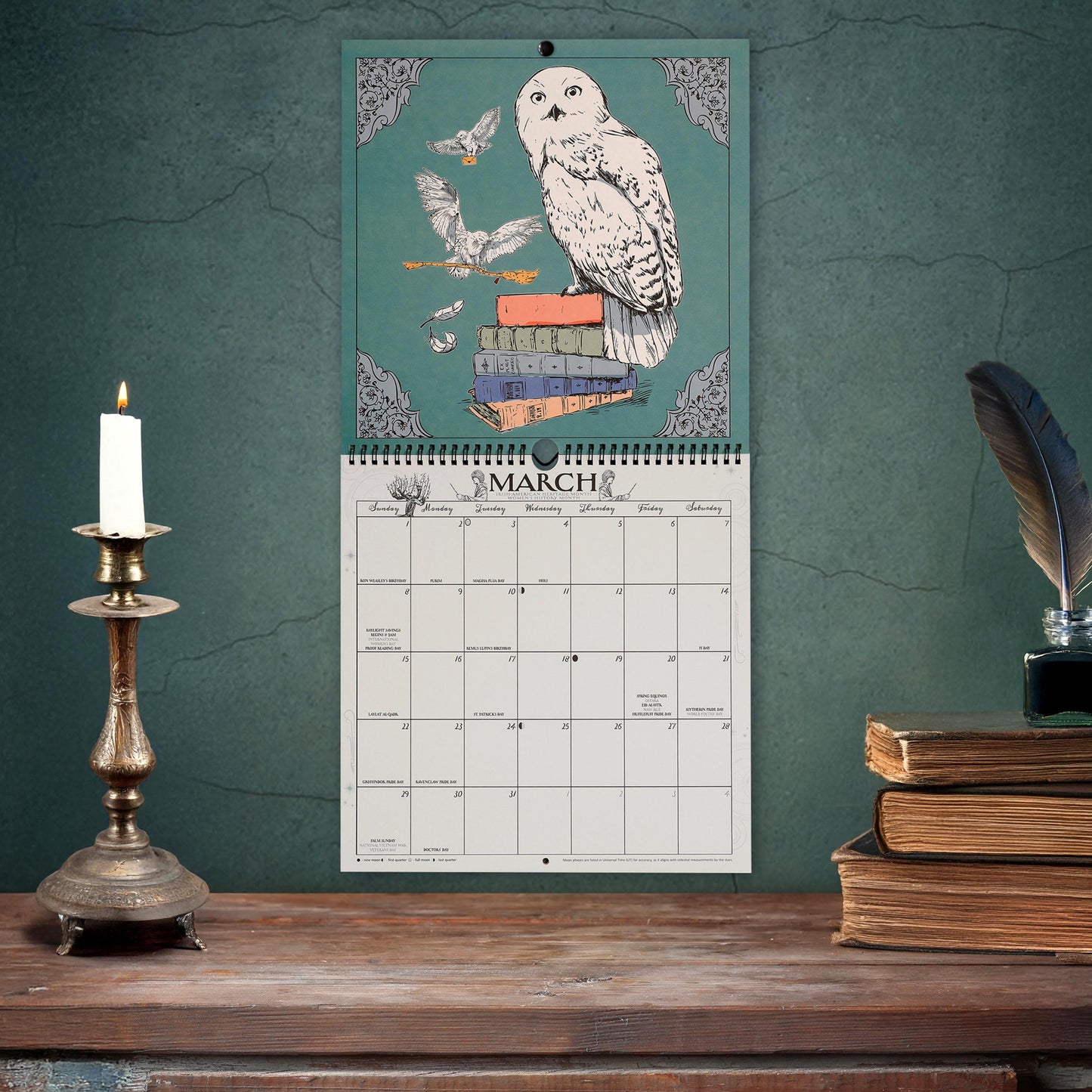 Harry Potter Enchanted Days 2026 Spiral Wall Calendar