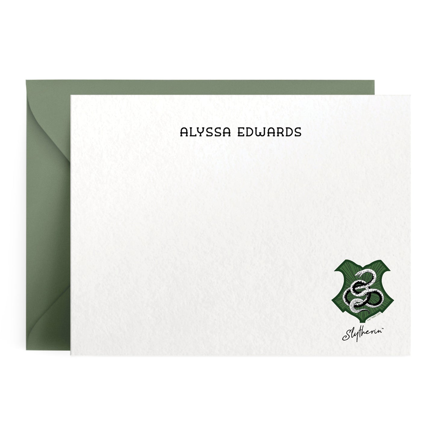 Harry Potter Slytherin House Mascot Personalized Notecards