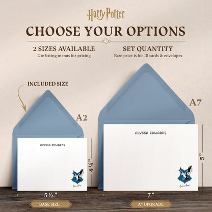 Harry Potter Ravenclaw House Mascot Personalized Notecards