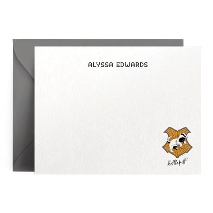 Harry Potter Hufflepuff House Mascot Personalized Notecards