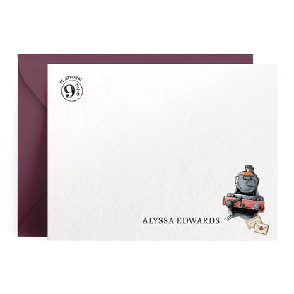 Harry Potter Hogwarts Express Platform 9 3/4 Personalized Notecards