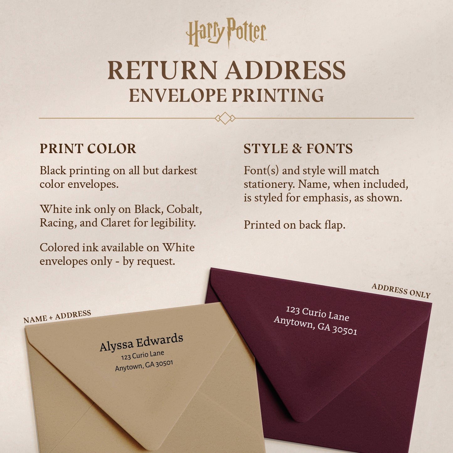 Harry Potter Back to Hogwarts Personalized Notecards